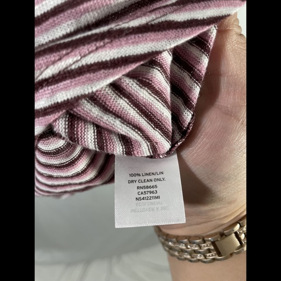 NEW Nordstrom Signature Francesca Linen Stripe Top‎ - Picture 6 of 12